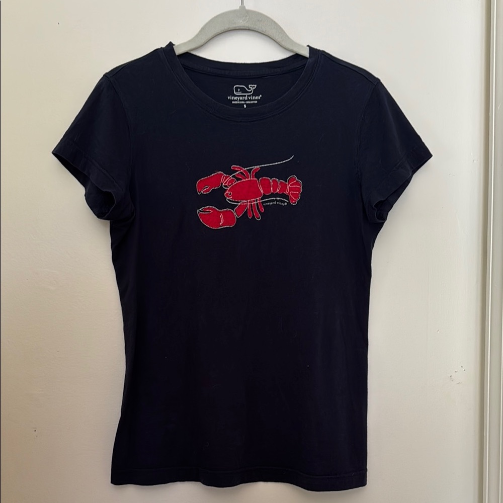 Vintage Vineyard Vines Navy Tee with Red Lobster